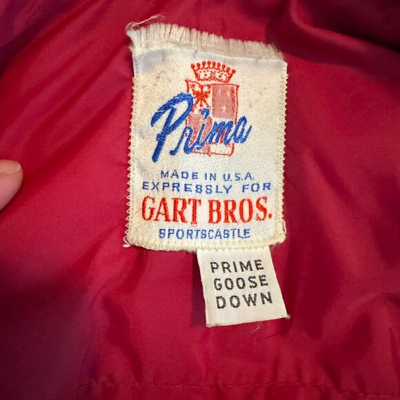 Vintage 70s Red Goose Down Puffer Jacket, Snap & Zip Closure, Trucker-Style Cut - Picture 6 of 11